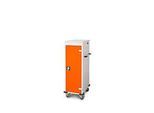 Laptopwagen mit Ladefunktion, 2-Punkt-Verriegelung, CH-Stecker, Feststellbremse, 10 Fächer, B 530 x T 1250 x H 500, orange