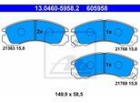 ATE Bremsensatz, Scheibenbremse Bremsensatz-Vorn und Hinten sg00000dik Hinterachse voll 262mm 10mm für Peugeot Citroën MITSUBISHI