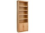 Bücherregal OTTO HOME "Soeren Eiche Regal B/T/H: 80/29/220 cm mit 2 Türen", braun (eiche), B:80cm H:220cm T:29cm, Regale, Bücherregal, mit Eiche-Elementen, FSC-zertifiziert, insgesamt 7 Fächer