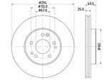 HELLA Bremsscheibe 8dd355103031 294mm 25mm für Mercedes AMC