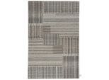 Teppich TOM TAILOR HOME "Stripy Pat", beige, B:140cm H:5mm L:200cm, Baumwolle, Kunstfaser, Teppiche, Teppich, Flachgewebe, modernes Patchworkdesign, gestreift, Chenille, Wohnzimmer