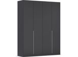 Drehtürenschrank OTTO HOME "Kleiderschrank Schrank Garderobe AGORDO Schlafzimmer", grau (graumetallic), B:181cm H:229cm T:54cm, Holzwerkstoff, Schränke, Drehtürenschrank, durchdachte Innenausstattung, in 8 Breiten und 2 Höhen MADE IN GERMANY, Topseller