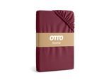 Spannbettlaken OTTO HOME "BLACKBERRY in BASIC und PREMIUM Qualität, 100% Baumwolle", bordeaux, B:120cm L:200cm, Jersey (160 g/m²), Obermaterial: 100% Baumwolle, Bettlaken, Spannbettlaken, für hohe Matratzen bis 28 cm, Bettlaken, Spannbetttuch, pflegeleicht, Topseller