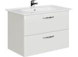 Waschtisch SAPHIR "Quickset 326, mit Keramikbecken, 80cm breit", weiß, neutral, B:80cm H:53cm T:47cm, Waschtische, Waschtisch