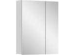 Spiegelschrank WELLTIME "BIEL, Breite 60 cm, 2 Türen, 2 Einlegeböden, 3 Fächer", weiß, B:60cm H:77cm T:18cm, FSC-zertifizierter Holzwerkstoff, Schränke, Spiegelschrank, Badmöbel, Badschrank, Schrank, Wandschrank, Bad, Badezimmer