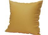 Dekokissen HOMING "St. Moritz" Gr. 2, gelb (honigfarben, unifarben), B:50cm L:50cm, Polyester, Dekokissen_Sitzkissen_Kissenhüllen, Pflegeleicht