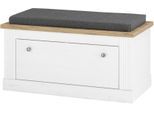 Sitzbank OTTO HOME "WESTMINSTER", weiß (pinie weiß, wotan eiche), B:92cm H:51cm T:45cm, FSC-zertifizierter Holzwerkstoff, Sitzbänke, Sitzbank, im romantischen Landhausstil