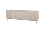 Livetastic Lowboard Velin, Beige, Kaschmir, Metall, Holzwerkstoff, 2 Fächer, 52x40x160 cm, Bsci, Wohnzimmer, Wohnwände, Lowboards