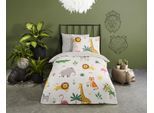 Babybettwäsche GOOD MORNING "Artis", bunt (ecru), B/L: 100cm x 135cm, 1 Stk., 1 Stk., Renforcé, B/L: 60cm x 40cm, 2, Renforcé, Obermaterial: 100% Baumwolle, Bettwäsche, Baumwolle, Renforcé, Wendeoptik, Kind, Baby, Tiere