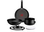 Pfannen-Set TEFAL "Ingenio Excellence Fusion", schwarz, Pfannen, abnehmbarer Ingenio-Griff, Thermo-Signal, stapelbar, Induktion