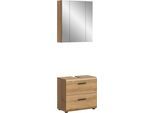 Badmöbel-Set WELLTIME "FLORENZ, 2-teilige Badkombination, hochwertige MDF-Front", artisan oak nb, B:60cm H:185cm T:30cm, Holzwerkstoff, MDF, Kastenmöbel-Sets, Badmöbel-Set, Bad-Kombination, Bad-Möbel, Badezimmer, Kombination, Kombi