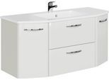 Waschtisch SAPHIR "Quickset 326, mit Keramikbecken, 112cm breit", weiß, neutral, B:112cm H:53,3cm T:49cm, Waschtische, Waschtisch