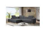 Livetastic , Graphitfarben , Textil , Buche , vollmassiv , Ottomane links, L-Form , 307x201 cm , Made in EU , Schlafen auf Sitzhöhe, Rücken echt , Wohnzimmer, Sofas & Couches, Schlafsofas, Ecksofas mit Schlaffunktion