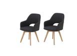 P & B , Anthrazit , Holz, Textil , Buche , massiv , 57x88x61 cm , erweiterbar (Typenauswahl) ,