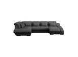 Luca Bessoni , Anthrazit , Textil , U-Form , 345x228 cm , Stoffauswahl, seitenverkehrt erhältlich, Hocker erhältlich, Rücken echt , Wohnzimmer, Sofas & Couches, Wohnlandschaften, Wohnlandschaften U-Form