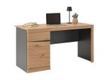 Möbelix , Anthrazit, Eiche Artisan , Holzwerkstoff , 1 Schublade(n) Schubladen , 140x76.5x59.9 cm , Büromöbel, Schreibtische, Schreibtische