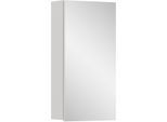 Spiegelschrank WELLTIME "BIEL, Breite 38 cm, 1 Tür, 2 Einlegeböden, 3 Fächer", weiß, B:38cm H:77cm T:18cm, FSC-zertifizierter Holzwerkstoff, Schränke, Spiegelschrank, Badmöbel, Badschrank, Schrank, Wandschrank, Bad, Badezimmer