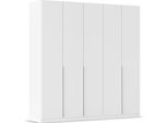 Drehtürenschrank OTTO HOME "Kleiderschrank Schrank Garderobe AGORDO Schlafzimmer", weiß (alpinweiß), B:226cm H:229cm T:54cm, Holzwerkstoff, Schränke, Drehtürenschrank, durchdachte Innenausstattung, in 8 Breiten und 2 Höhen MADE IN GERMANY, Topseller