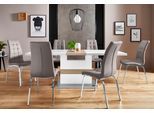 Essgruppe OTTO HOME "Perez/Lila", weiß (weiß hochglanz, cappucino), Sitzmöbel-Sets, Essgruppe, mit 4 Stühlen, Tisch ausziehbar, Breite 160-200 cm