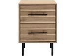 Möbelix , Eiche Artisan , Holzwerkstoff , 2 Schublade(n) Schubladen , 40x55x39 cm ,
