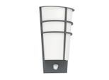 Eglo , Anthrazit, Weiß , Metall , 19x30 cm , LED-Leuchtmittel austauschbar , Freizeit im Garten, Gartenaccessoires, Gartendeko