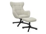 Luca Bessoni , Schwarz, Beige , Metall, Textil , 76x101x86 cm , Wohnzimmer, Sessel, Relaxsessel