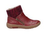 Stiefelette JOSEF SEIBEL "Maren 22, hibiscus-kombi", Damen, Gr. 36, rot (hibiscus, kombi), Obermaterial: 80% Rindsleder Leather cow. 20% Textilmaterial TEXMAT., Schuhe Stiefelette