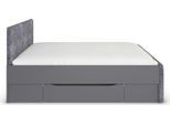Bett OTTO HOME "Doppelbett Polsterbett Stauraumbett AGORDO", grau (graumetallic, webstoff charcoal), B:185cm H:100cm L:211cm, Nutzschicht: 100% Polyester, Betten, Bett, praktische Bettschubkästen für zusätzlichen Stauraum MADE IN GERMANY