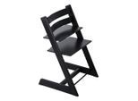 Stokke Hochstuhl , Schwarz , Holz , Buche , massiv, Hartholz , 46x79x49 cm , Fussstütze verstellbar, Sitzfläche verstellbar, speichel- und schweissechte Lackierung, höhenverstellbar , Baby- und Kindermöbel, Babyzimmer, Hochstühle