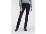 Bootcut-Jeans ARIZONA "Ultra-Stretch", Damen, Gr. 46, N-Gr, blau (rinsed), Denim/Jeans, Obermaterial: 74% Baumwolle, 24% Polyester, 2% Elasthan, Basic, extraeng lang, Jeans, normale Passform, Baby-Bootcut, Used-Look-Waschung, Topseller