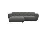Möbelix , Anthrazit , Textil , Ottomane links, L-Form , 280x178 cm , Stoffauswahl, Hocker erhältlich, Rücken echt, Armteil links, Armteil rechts ,