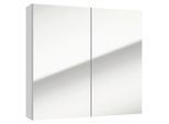 P & B , Glas , 2 Fächer , 65x60x15 cm , Soft-Close-System , Badezimmer, Badezimmermöbel, Badezimmerschränke, Spiegelschränke