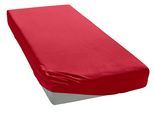 Spannbettlaken OTTO HOME "BLACKBERRY in BASIC und PREMIUM Qualität, 100% Baumwolle", rot, B:180cm L:200cm, Jersey (110 g/m²), Obermaterial: 100% Baumwolle, Bettlaken, Spannbettlaken, für hohe Matratzen bis 28 cm, Bettlaken, Spannbetttuch, pflegeleicht, Topseller