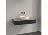 Villeroy und Boch Antao Waschtisch-Unterschrank K09011HG 100x19x50cm, Waschbeckenplattenfarbe honey oak, midnight blue matt lacquer