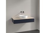 Villeroy und Boch Antao Waschtisch-Unterschrank K09113HG 100x19x50cm, Waschbeckenplattenfarbe botticino, midnight blue matt lacquer