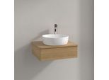Villeroy und Boch Antao Waschtisch-Unterschrank K07051HN 60x19x50cm, Hahnloch, Waschbeckenplattenfarbe honey oak, honey oak