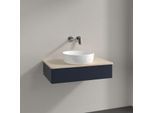 Villeroy und Boch Antao Waschtisch-Unterschrank K08013HG 80x19x50cm, Waschbeckenplattenfarbe botticino, midnight blue matt lacquer
