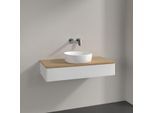 Villeroy und Boch Antao Waschtisch-Unterschrank K09011GF 100x19x50cm, Waschbeckenplattenfarbe honey oak, glossy white lacquer