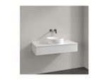 Villeroy und Boch Antao Waschtisch-Unterschrank L09050GF mit Beleuchtung, 1 Auszug, 1000 x 190 x 500 mm, Front ohne Struktur, Glossy White Lacquer / Glossy White Lacquer