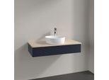 Villeroy und Boch Antao Waschtisch-Unterschrank K09153HG 100x19x50cm, Hahnloch, Waschbeckenplattenfarbe botticino, midnight blue matt lacquer