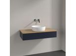 Villeroy und Boch Antao Waschtisch-Unterschrank K09111HG 100x19x50cm, Waschbeckenplattenfarbe honey oak, midnight blue matt lacquer