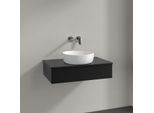 Villeroy und Boch Antao Waschtisch-Unterschrank K08110PD 80x19x50cm, Waschbeckenplattenfarbe Lack, black matt lacquer