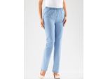 Schlupfjeans CLASSIC BASICS, Damen, Gr. 24, Kurzgrößen, blau (blau, bleached), 100% Baumwolle, unifarben, lang, Jeans Schlupfjeans