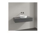 Villeroy und Boch Antao Waschtisch-Unterschrank L09150GK mit Beleuchtung, 1 Auszug, 1000 x 190 x 500 mm, Front mit Struktur, Anthracite Matt Lacquer / Anthracite Matt Lacquer