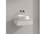 Villeroy und Boch Antao Waschtisch-Unterschrank K07013GF 60x19x50cm, Waschbeckenplattenfarbe botticino, glossy white lacquer