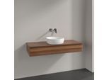 Villeroy und Boch Antao Waschtisch-Unterschrank K10012HM 120x19x50cm, Waschbeckenplattenfarbe warm walnut, warm walnut