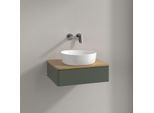 Villeroy und Boch Antao Waschtisch-Unterschrank K07011HL 60x19x50cm, Waschbeckenplattenfarbe honey oak, leaf green matt lacquer