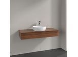 Villeroy und Boch Antao Waschtisch-Unterschrank K10152HM 120x19x50cm, Hahnloch, Waschbeckenplattenfarbe warm walnut, warm walnut