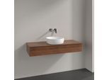 Villeroy und Boch Antao Waschtisch-Unterschrank K10112HM 120x19x50cm, Waschbeckenplattenfarbe warm walnut, warm walnut