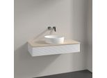 Villeroy und Boch Antao Waschtisch-Unterschrank K09113GF 100x19x50cm, Waschbeckenplattenfarbe botticino, glossy white lacquer